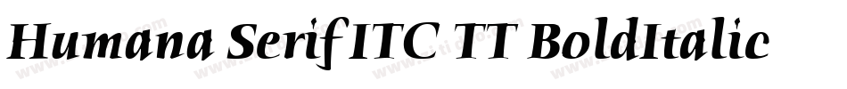 Humana Serif ITC TT BoldItalic字体转换